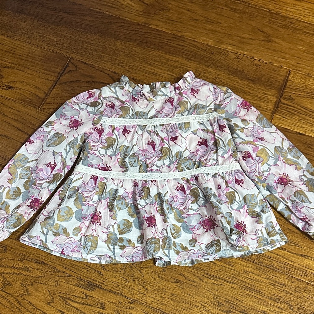 Floral Long Sleeve Kids Top